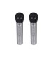 Set 2 Microfoni Wireless Senza Fili Ricaricabili Karaoke  15 metri Coppia Mic