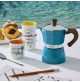 Set Caffé 3 Bicchierini e Moka 3 Tazze TOGNANA Pausa Colazione Colorato Regalo