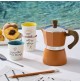 Set Caffé 3 Bicchierini e Moka 3 Tazze TOGNANA Pausa Colazione Colorato Regalo
