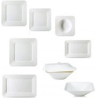 Set Servizio Piatti Tavola 12 persone 41 pezzi Scherzer Gocce di Rugiada Portata