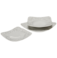 Set piatti per 6 persone 18pz Rosenthal Free Spirit Stars in Porcellana Bianco