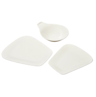 Set piatti per 6 persone 18pz Scherzer Jazz White in Porcellana Bianco Set Plate