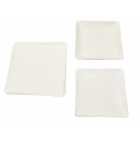 Set piatti per 6 persone 18pz Scherzer Top Square in Porcellana Bianco Set Plate