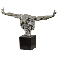 Statua Scultura AMBIENTI GLAMOUR Silver Boy Persone Argento