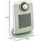 Stufetta Elettrica Termoventilatore Ceramico ARGO 2000 W Oscillante Stufa Bagno