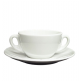 Tazza da Consommé Brodo RICHARD GINORI in Porcellana Ciotola Scodella Piattino