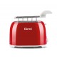 Tostapane Tostiera Tost Girmi TP10 Elettrico in Acciaio 750 W Rosso