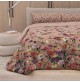 Trapunta FAZZINI Nettare Matrimoniale 2 Piazze Rosa 270x270 Cotone Raso Fiori