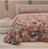 Trapunta FAZZINI Nettare Matrimoniale 2 Piazze Rosa 270x270 Cotone Raso Fiori