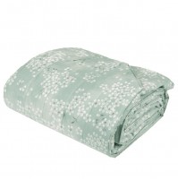 Trapunta Quilt Mezza Stagion FAZZINI Verde Fiori Matrimoniale Trapuntino Piumino