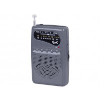 Trevi RA 710 B Mini Radio Portatile AM FM Grigia a Batterie Altoparlante Cuffia