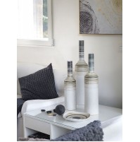 Vasi Matera a Forma di Bottiglia in Ceramica Decorazione Casa Collo Lungo Neutro