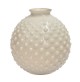 Vaso a Sfera e Bolle BRANDANI Avorio in Vetro 16 cm Fiori Decorativo