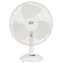 Ventilatore Tavolo Aria DCG VE9030 - 3 Pale Plastica Diametro 30 cm Bianco
