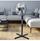 Ventilatore Ventolino Raffrescatore a Piantana Aria AKAI 5 Pale Oscillante Nero