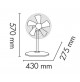 Ventilatore da Tavolo Grande ARGO Nero 5 Pale 40 cm Potenza Velocità Telecomando