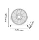 Ventilatore da Tavolo Grande ARGO Nero con Pale 50 cm SUPER POTENTE 3 Velocità