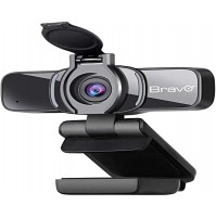 Web Cam Telecamera Videocamera per PC Full HD BRAVO 92902925 USB Nero